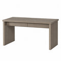 Bureau droit rectangulaire 140 x 60 x 76 cm en panneau de particules mélaminé chêne grisé avec 2 tiroirs